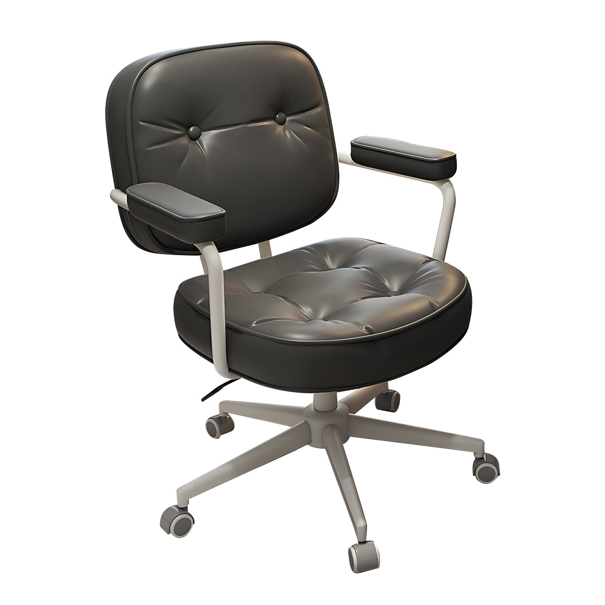 Premium Multi-Functional Office Desk with Steel Five-Star Base and Thick Armrests