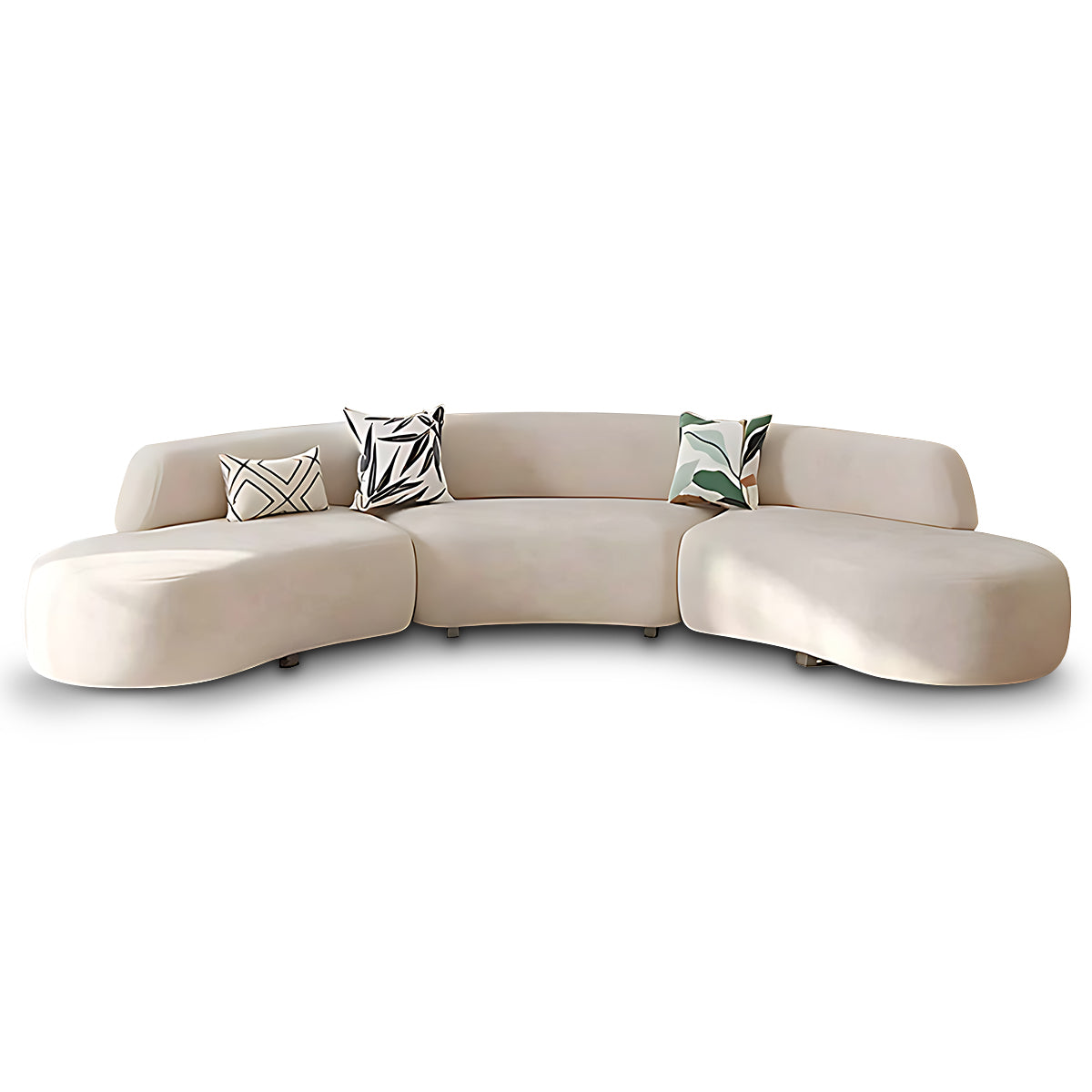 Modular Off-White Sofa in Modern Minimalist Style