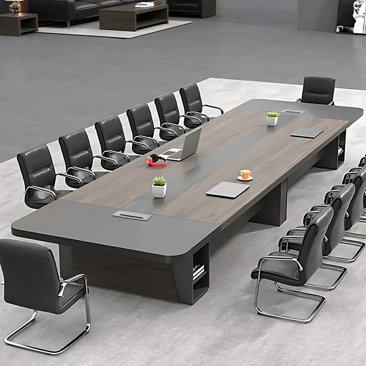 Conference Table Modem Modern Minimalist Conference Table 79–315 in Wide (6.5–26 ft) for 6–26 ...