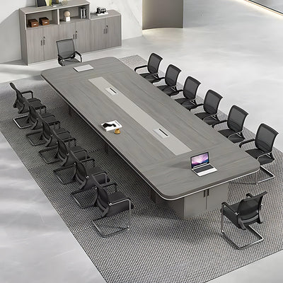 Anzhap Conference Table 79-315 in Wide (6.5-26 ft) for 6-26 People with Solid Wood and File Drawers（Stock Items）