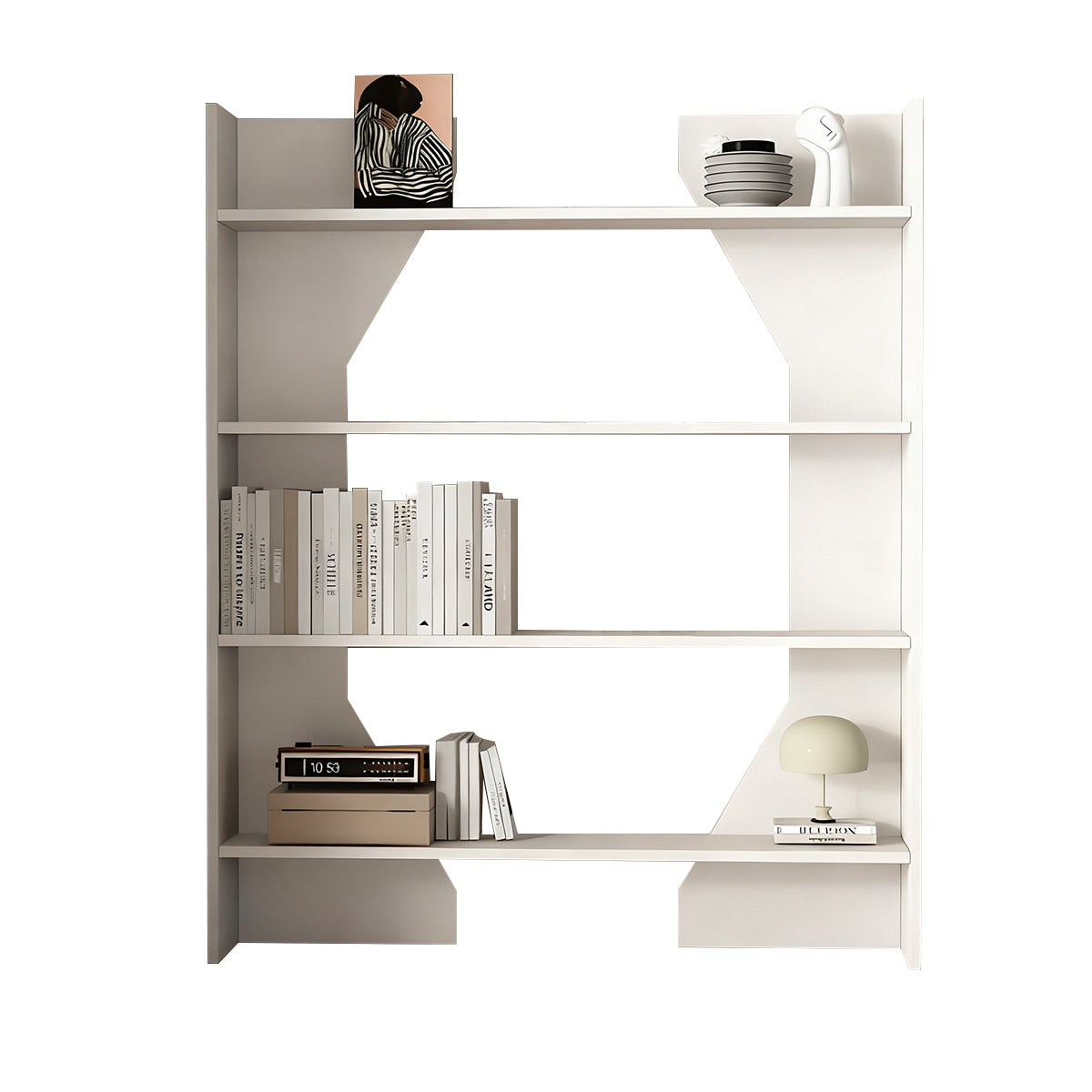 Solid Wood Bookshelf Multi-Layer Vertical Storage Eco-Friendly Durable