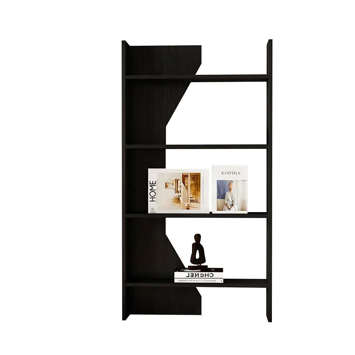 Solid Wood Bookshelf Multi-Layer Vertical Storage Eco-Friendly Durable