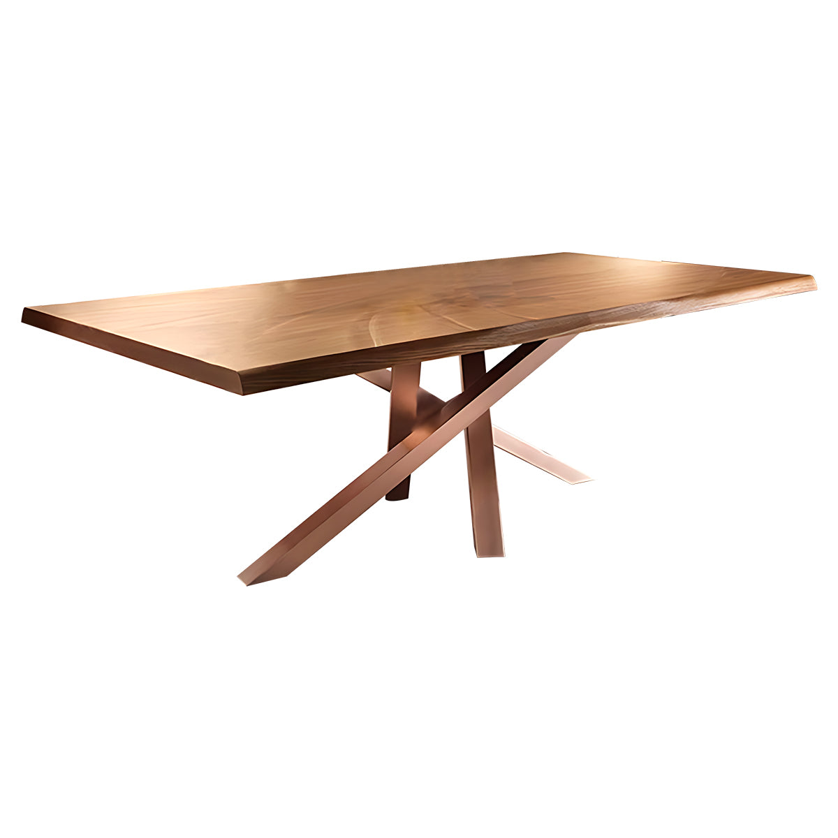 Nordic Solid Wood Conference Table with Eco-Friendly Finish Iron Legs
