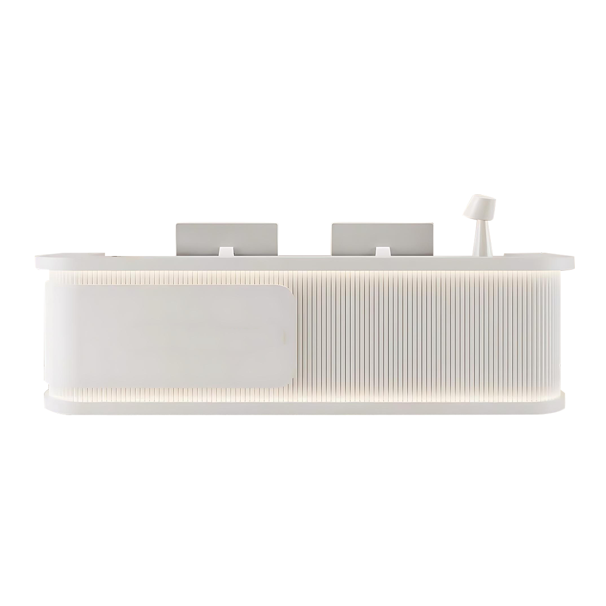 Luxury Reception Desk E1 MDF Eco-Friendly Storage Drawers Keyboard Tray