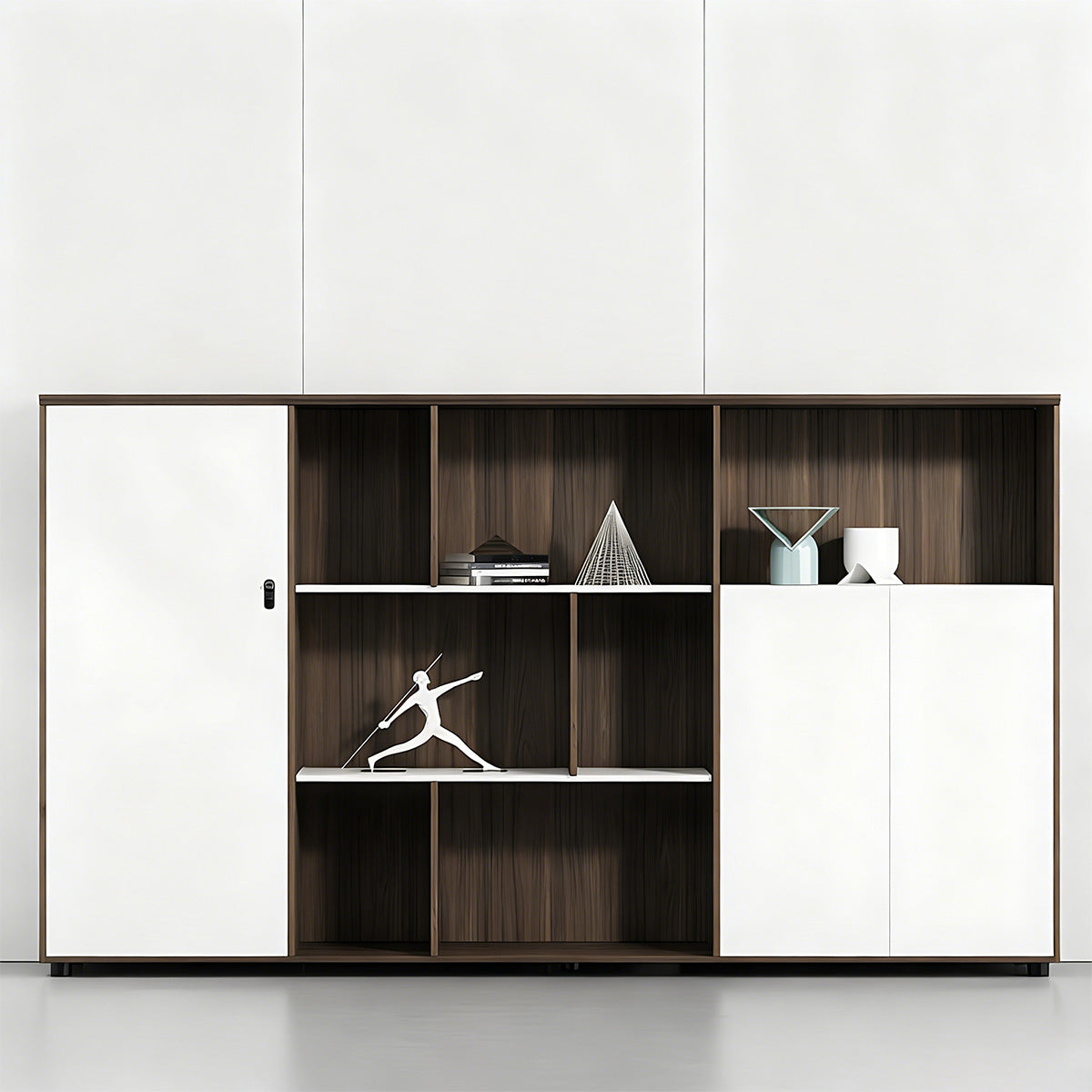 Minimalist Storage Cabinet with Mechanical Lock for Home and Office