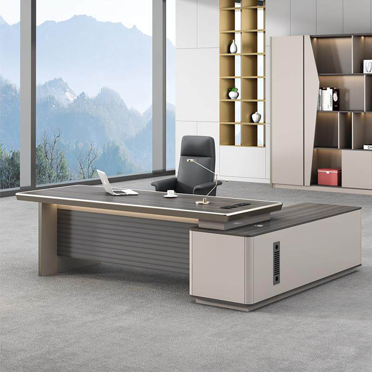 Executive Desk 71–94 in Wide with Ample Storage & Privacy Panel
