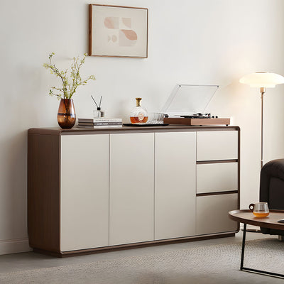 Minimalist Classic Sideboard with Handle Free Drawers Adjustable Shelves