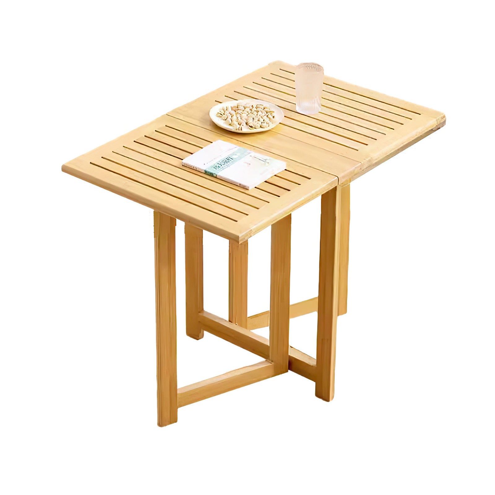 Modern and Minimalist Space-Saving Natural Wood Foldable Table（East Coast）