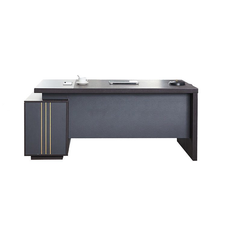 Modern and Minimalist Executive Desk with Side Cabinet