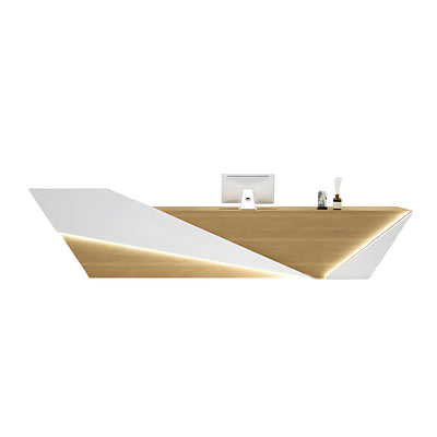 Stylish Reception Desk with Register Counter Counter Table Storage Doors Drawers