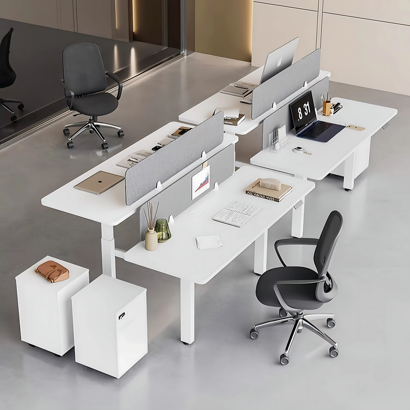 Ultra-Minimalist Modern Office Desk with Height Adjustment and Sturdy Legs