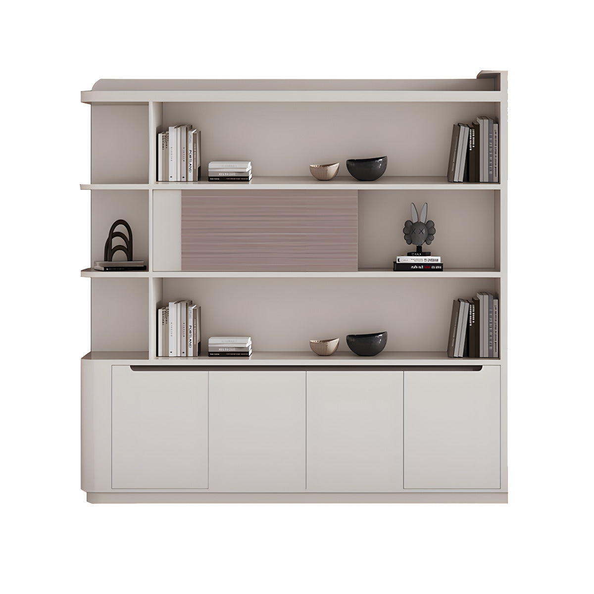Durable Eco-Friendly Storage Cabinet with Open Shelves for Office