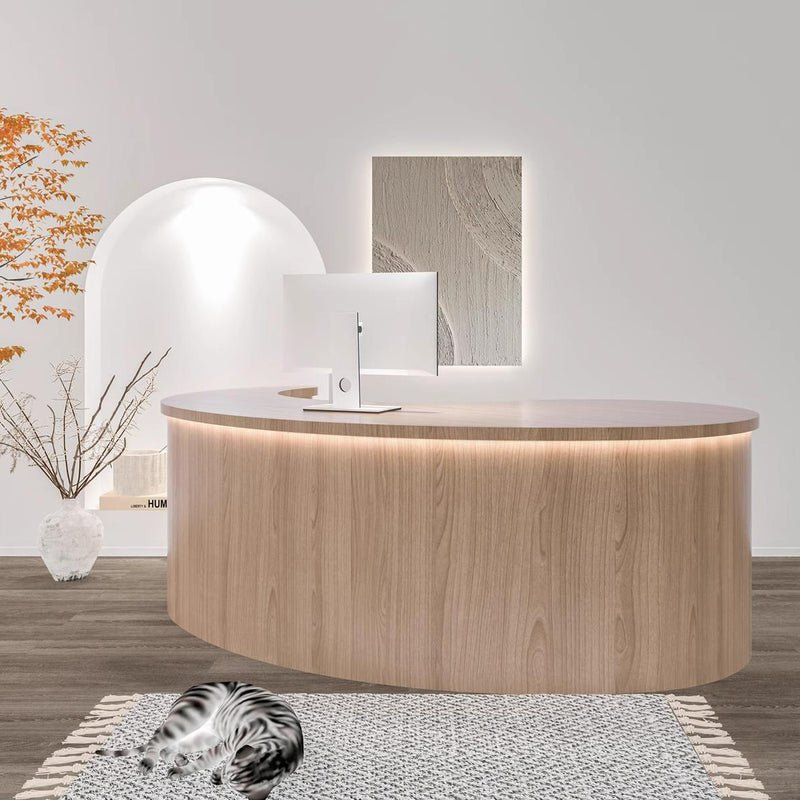 Elegant and Sophisticated Curved Reception Desk