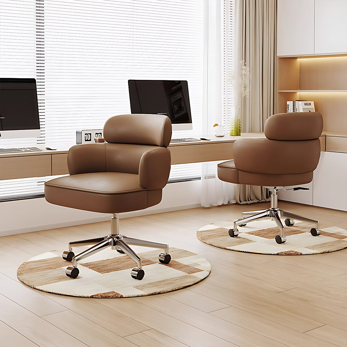 Minimalist Swivel Office Chair with Comfortable Backrest