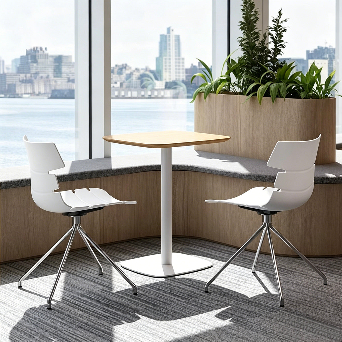 Minimalist Ergonomic Office Chair with Smooth-Rolling Casters & Supportive Backrest
