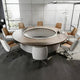 Round Conference Table with Cable Ports for Collaboration Space