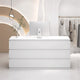 Modern Luxury Reception Desk with Thick Desktop and Spacious Storage