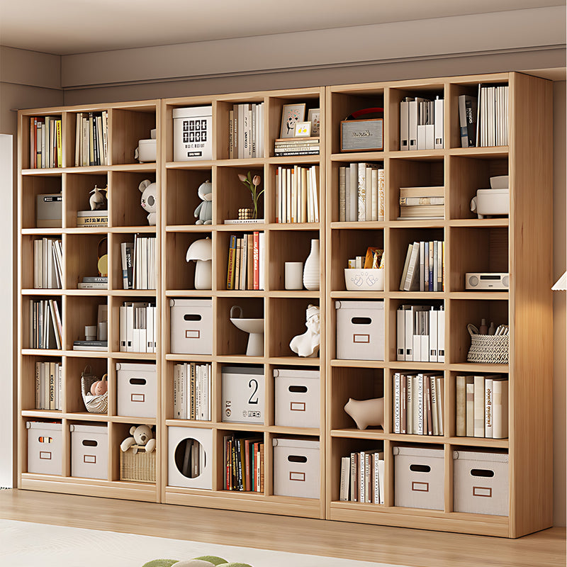 Storage Cabinet, main product view, Versatile Solid Wood Storage Cabinet With Deep Open Storage & Modular Design finish, for office storage space,...