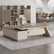 Modern L-Shaped Executive Desk with Side Storage for General Manager