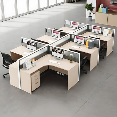 Modern Minimalist L-Shaped Office Desk 49–149 in Wide with Cable Management, Lockable Drawers, Steel Frame & Adjustable Height