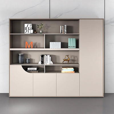 Minimalist Modern Storage Cabinet with Open and Closed Compartments