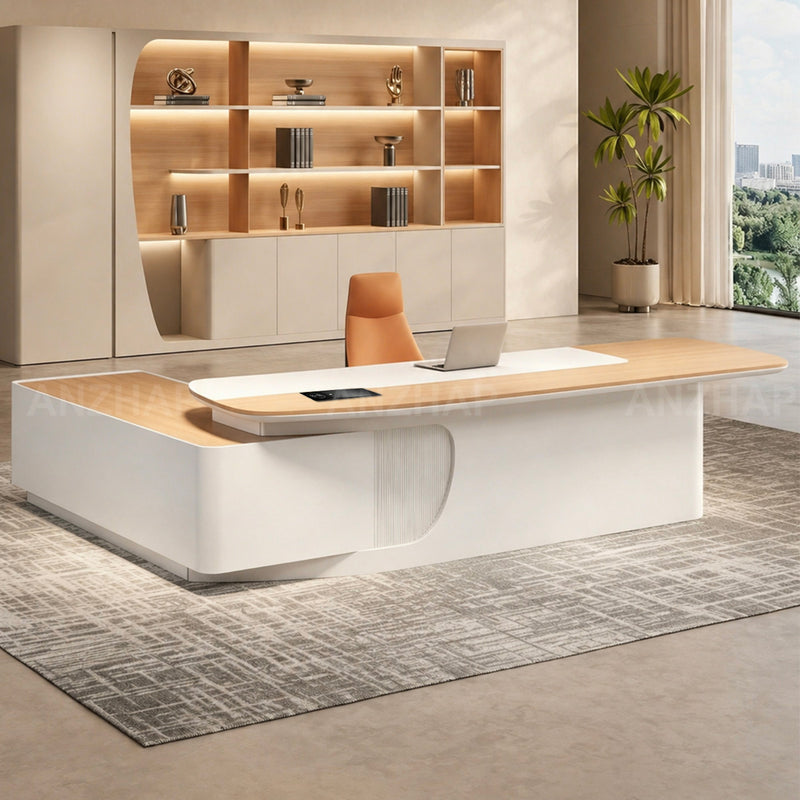 Executive Desk, main product view, for executive office workspace, modern executive office furniture