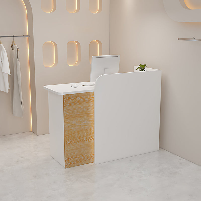 Classic Elegant Reception Desk with Functional Storage Compartments