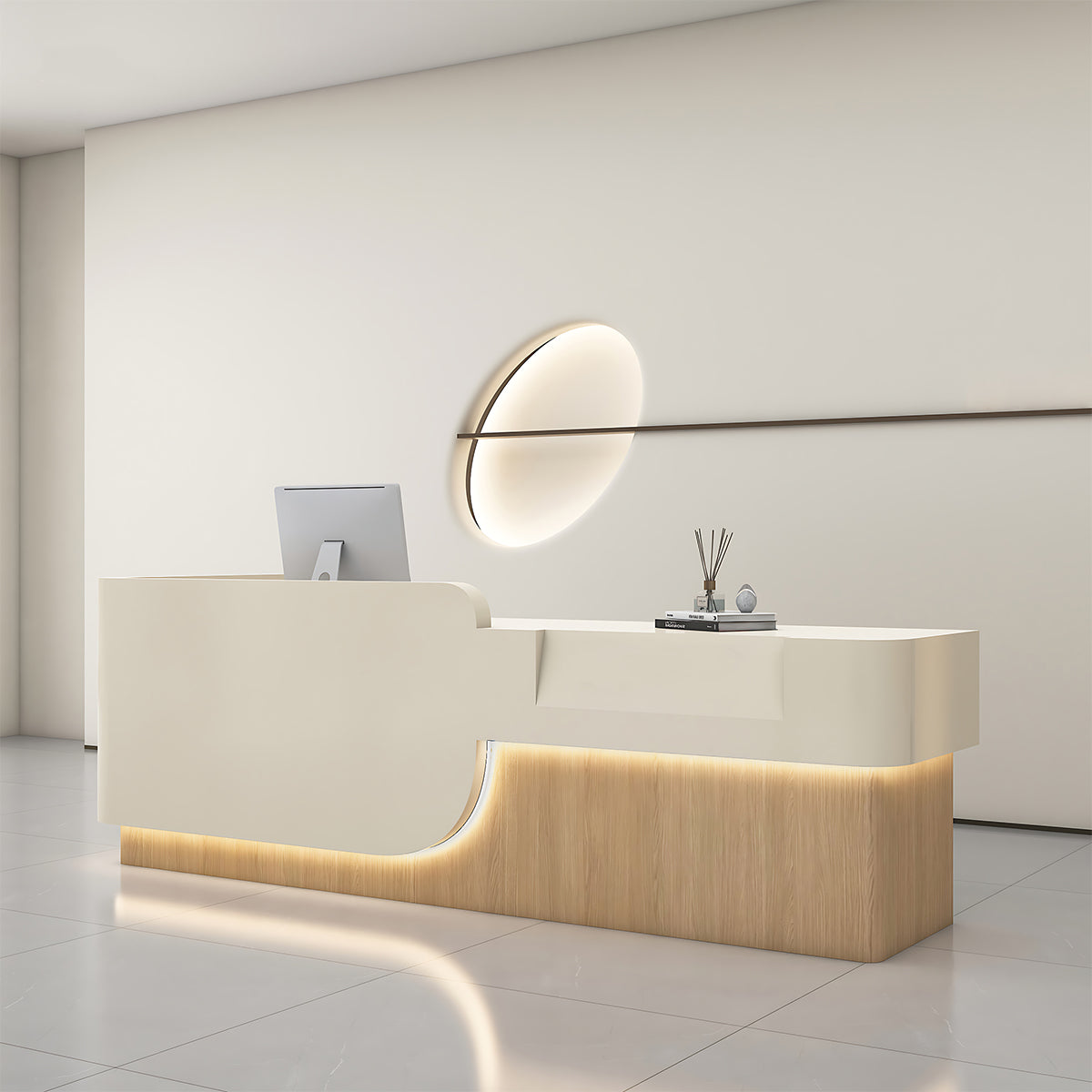 Modern Reception Desk Eco Friendly and Durable for Office