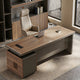 Sleek Executive Desk with Built-In Outlets & Double-Layer Storage