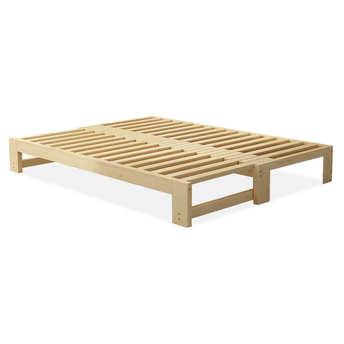 Versatile Solid Wood Extendable Bed with Raised Bed Leg Design (In Stock)