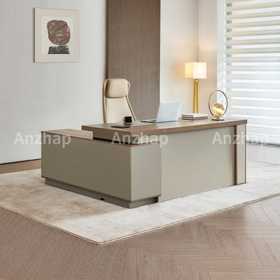 Modern High-End Executive Desk with Thick Desktop and Spacious Under-Desk Clearance（Stock Items）