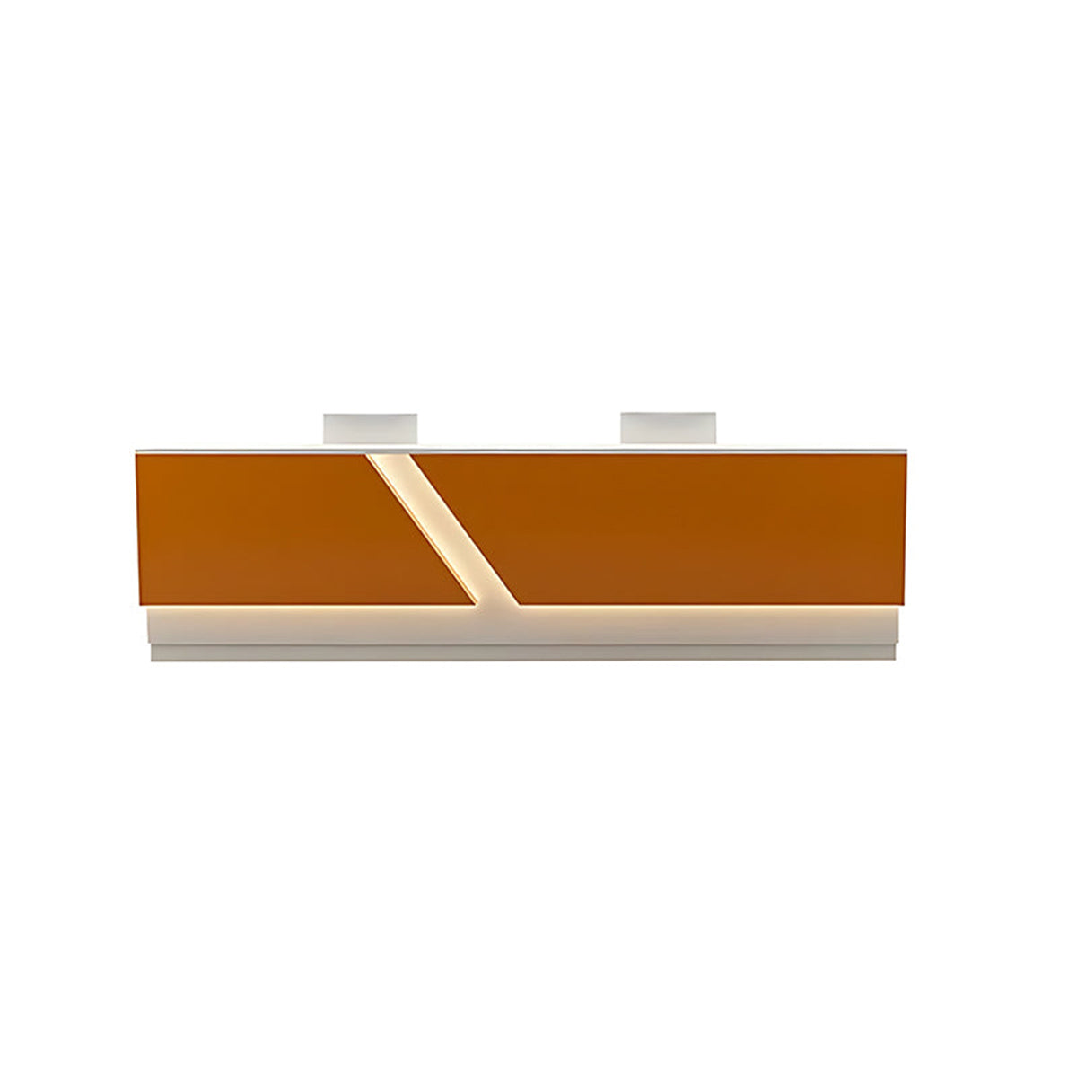 Reception Desk 39–87 in Wide with Ample Storage & Metal Base