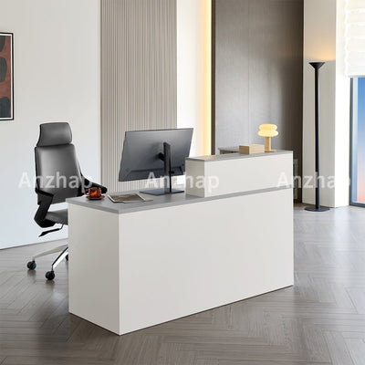 Minimalist Office Reception Desk with Keyboard Tray and Drawer（Stock Items）