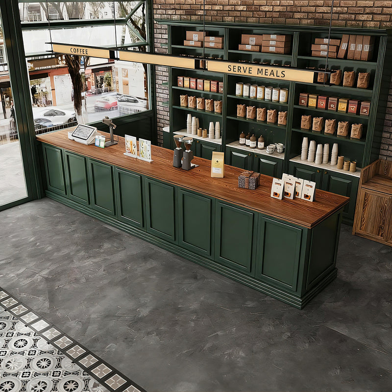 Modern Reception Desk with Lockable Drawer CPU Compartment