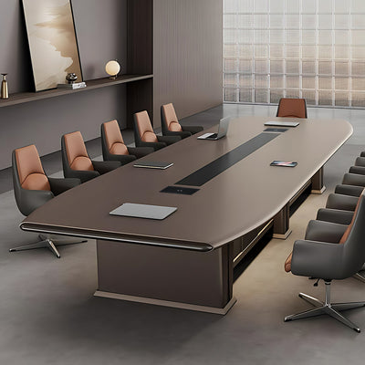 Conference Table 86–314 in Wide (7–26 ft) for 6–26 People with Cable Management & Steel Frame