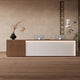 Chinese Style Reception Desk with Double Storage Layers for Offices and Cafes