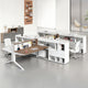 Modern Minimalist Office Desk with Built-In Outlets & Ample Storage
