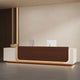 Classic Front Desk with Front Panel for Hotels and Offices