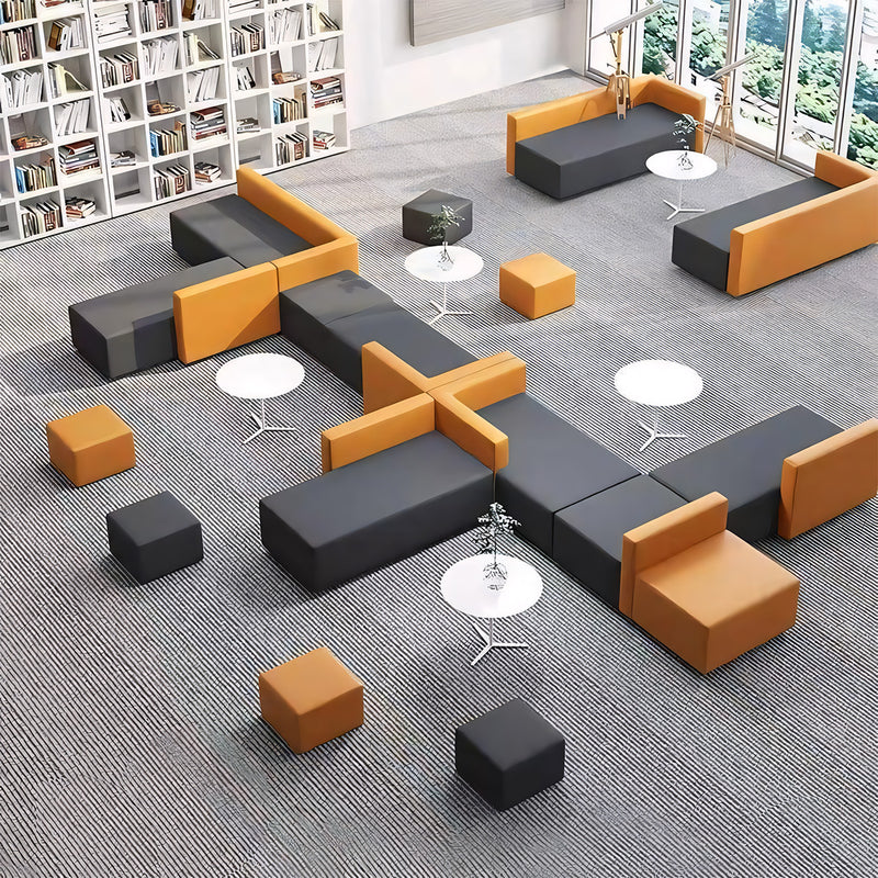 Minimalist Modular Lounge Sofa with Thick, Comfortable Cushions