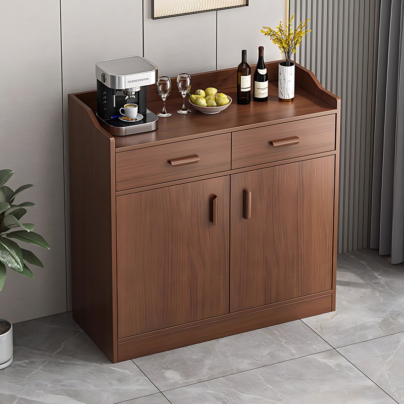Modern Minimalist Storage Cabinet with Elevated Base and Elegant Handles