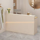 Minimalist and High-End Reception Desk with Elegant Light Strip and Thickened Desktop