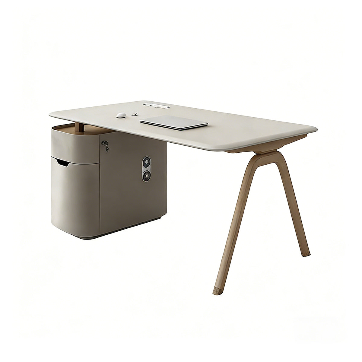 Functional Office Desk with Power & Privacy Panel for Productive Workspaces