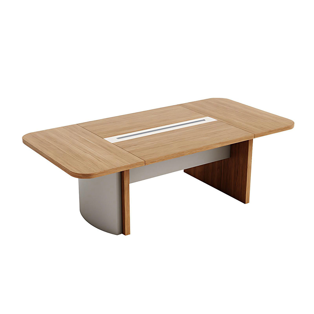 Sturdy Conference Table with Thick Desktop & Cable Management