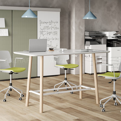 Bar Table with Built-In Power Outlet, 1.18-Inch Thick Top & Reinforced Legs（Stock Items）