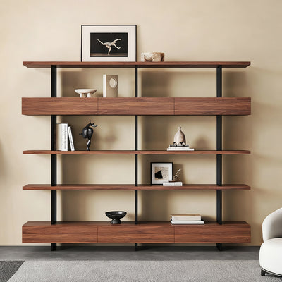 Eco-Friendly Wooden Bookshelf, Modern Storage with Multi-Layer Shelves