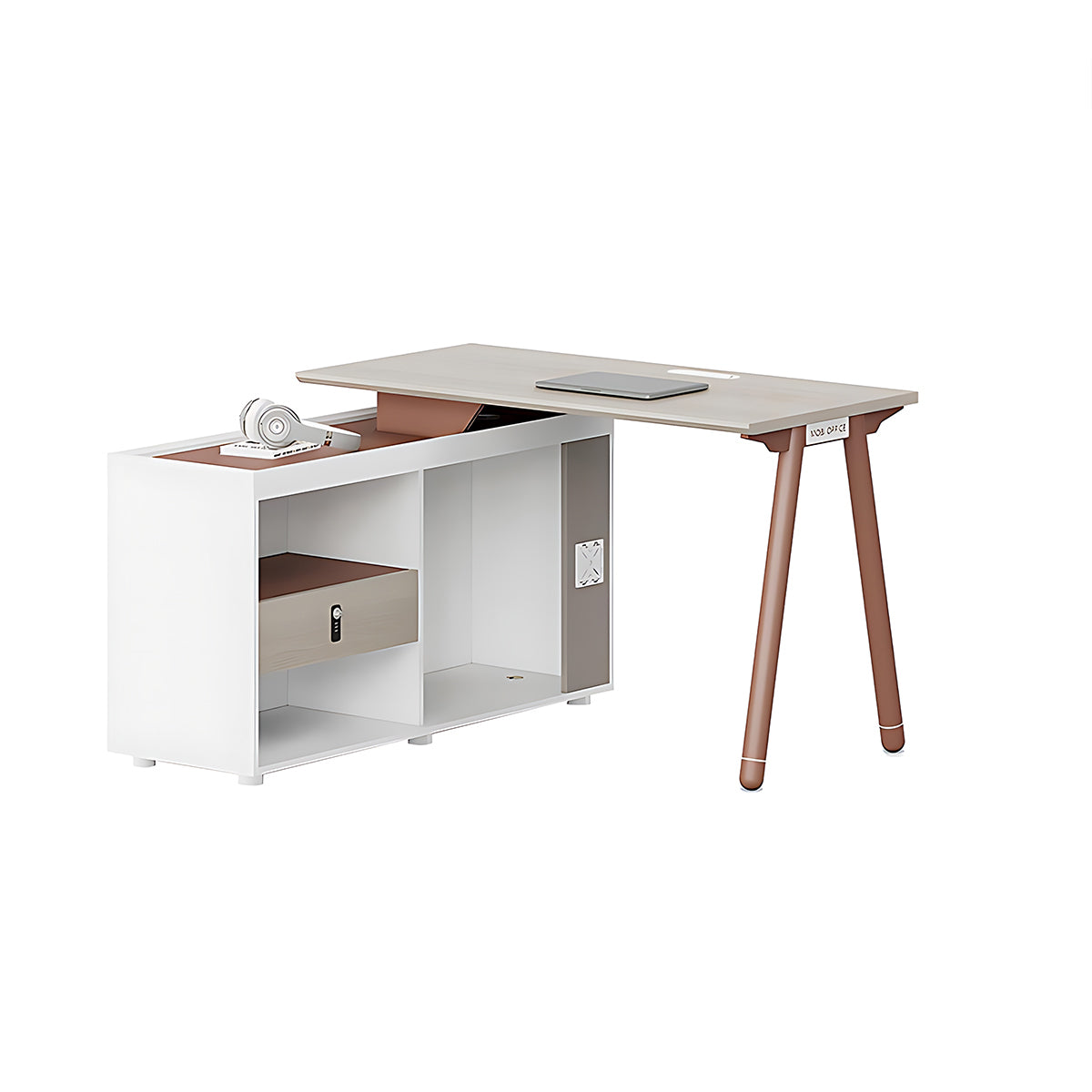 Stylish and Practical Office Staff Desk with Privacy Panel