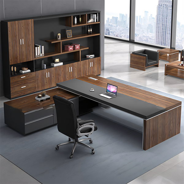 Luxurious and Premium Heavy Executive Desk with Elegant Metal Legs – Anzhap