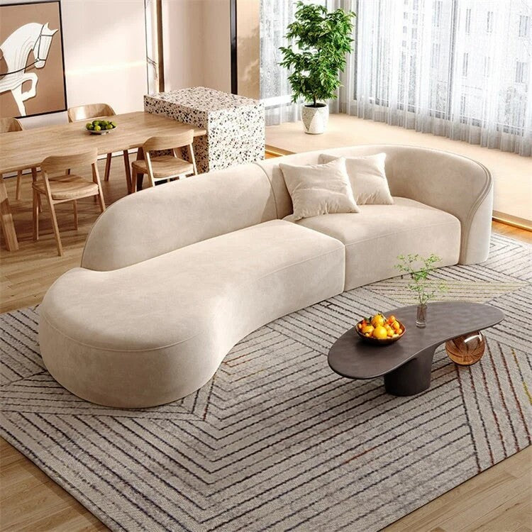 Simple Modern Curved Fabric Sofa (East Coast)