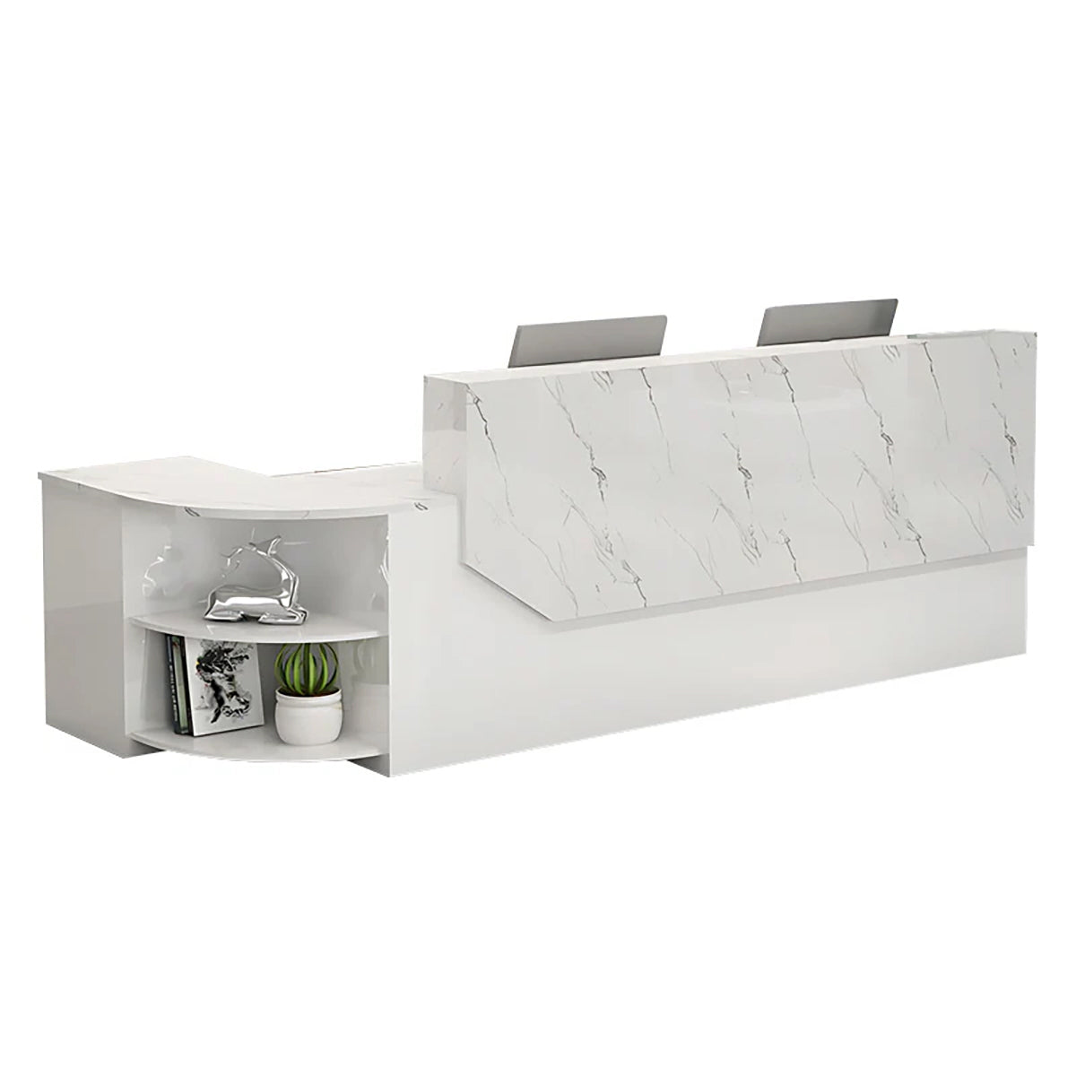Minimalist Modern L-shaped Reception Desk