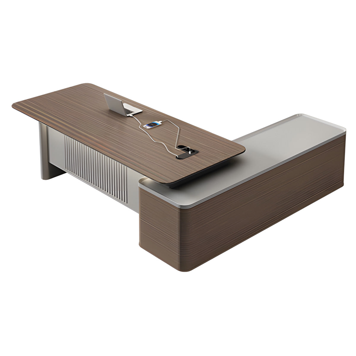 Premium Executive Desk with Cable Management & Storage for Office